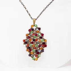 Pendant 45cm - Priscilla Rhombus M-Bronze Chain - Pendant 45cm - Laiton bronze